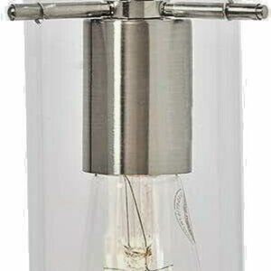New Box Hamilton Hills Modern Clear Glass Pendant Light Brushed Finish HH1268-L